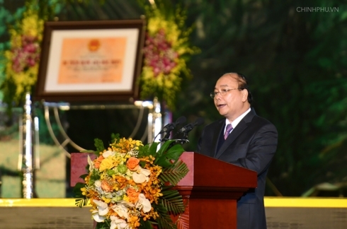 Thủ tướng dự lễ đón nhận danh hiệu Công viên địa chất toàn cầu Non nước Cao Bằng